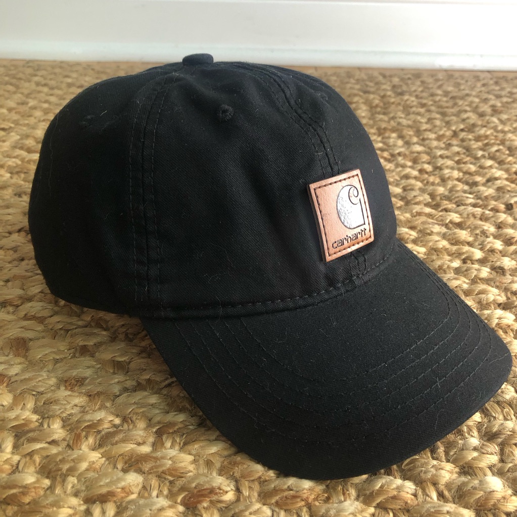 New: Carhartt Canvas Logo Baseball Cap Hat. Adjustable. Black.